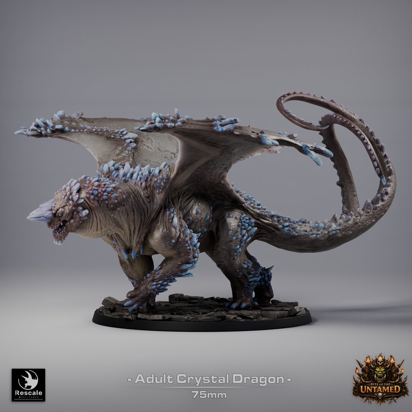 Crystal Dragon (Adult) | 12K Resin Gemstone Dragon for D&D & RPGs