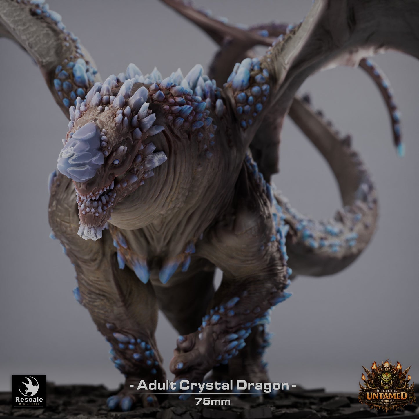 Crystal Dragon (Adult) | 12K Resin Gemstone Dragon for D&D & RPGs