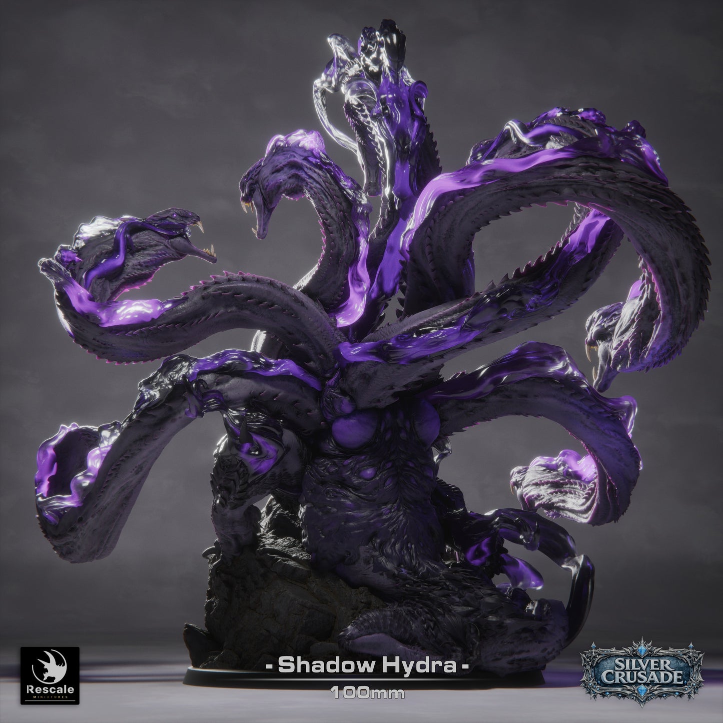 🌑 Shadow Hydra | 12K Resin 100mm Multi-Headed Horror for D&D & RPGs 🐍