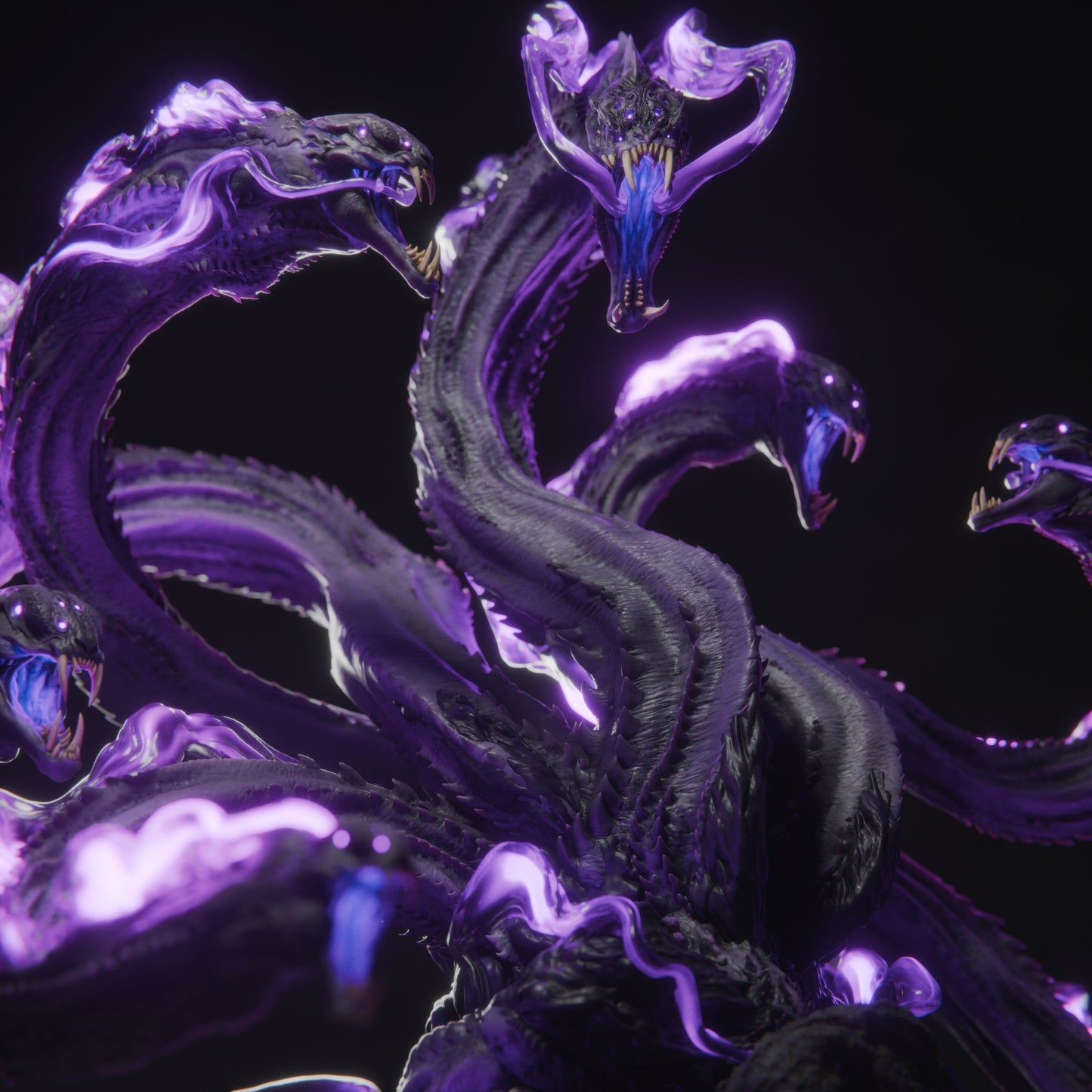 🌑 Shadow Hydra | 12K Resin 100mm Multi-Headed Horror for D&D & RPGs 🐍