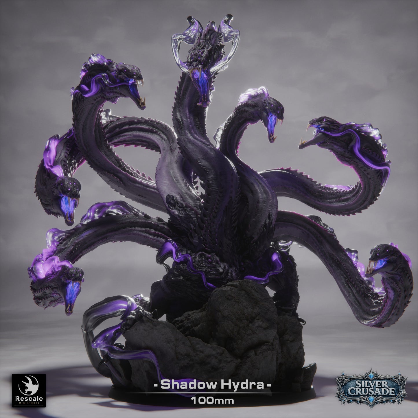 🌑 Shadow Hydra | 12K Resin 100mm Multi-Headed Horror for D&D & RPGs 🐍