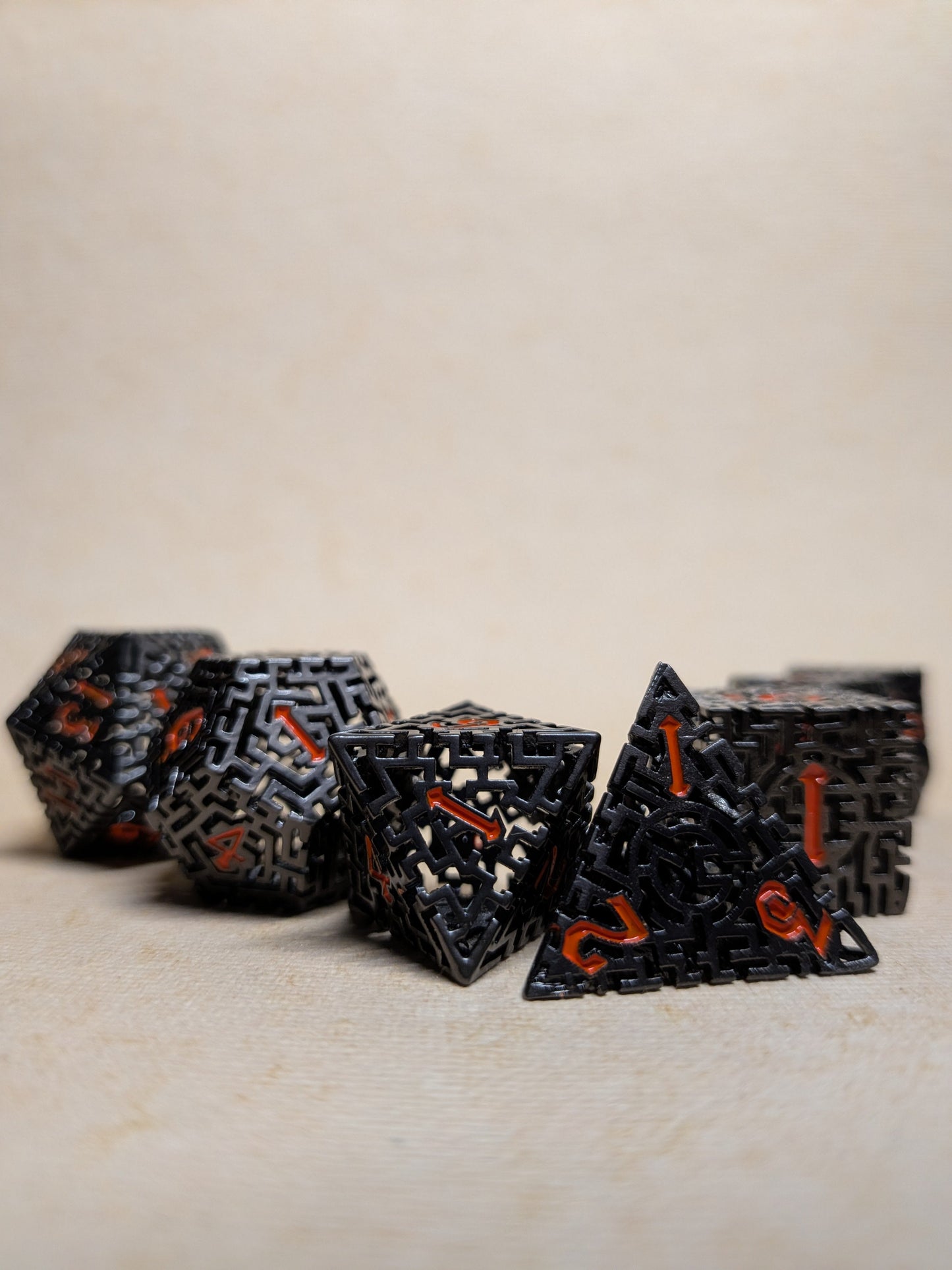 Semblance Stone Metal Dice Set