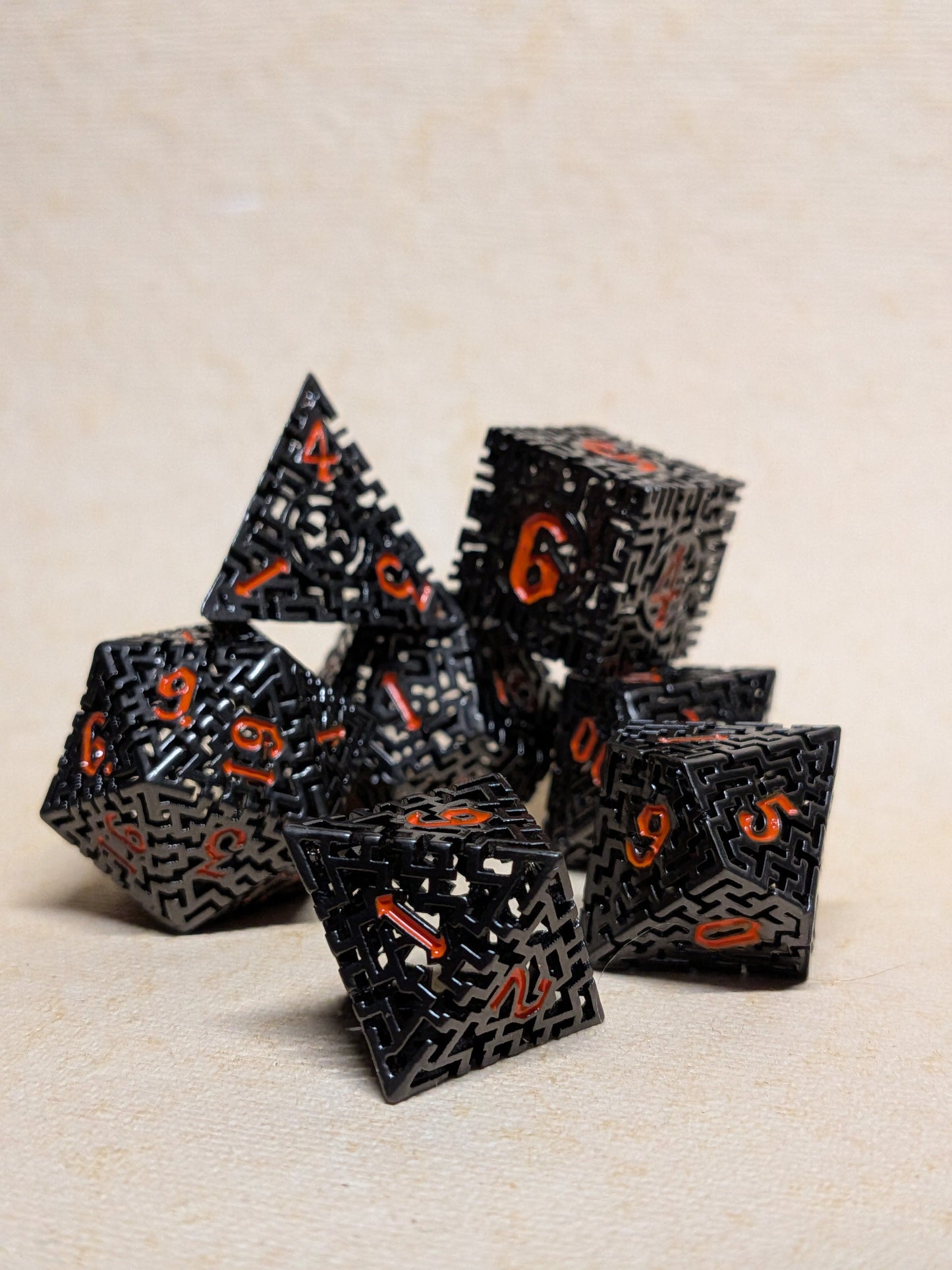 Semblance Stone Metal Dice Set