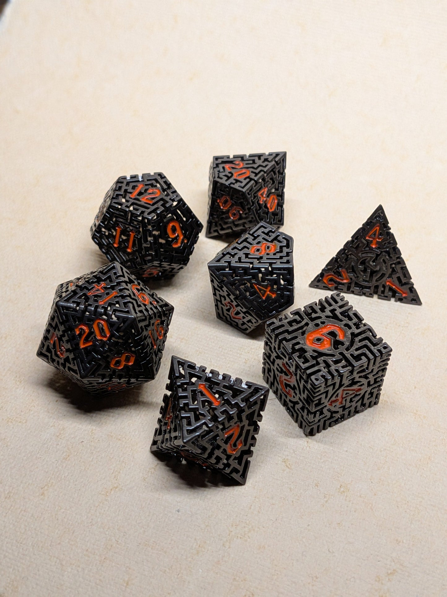 Semblance Stone Metal Dice Set