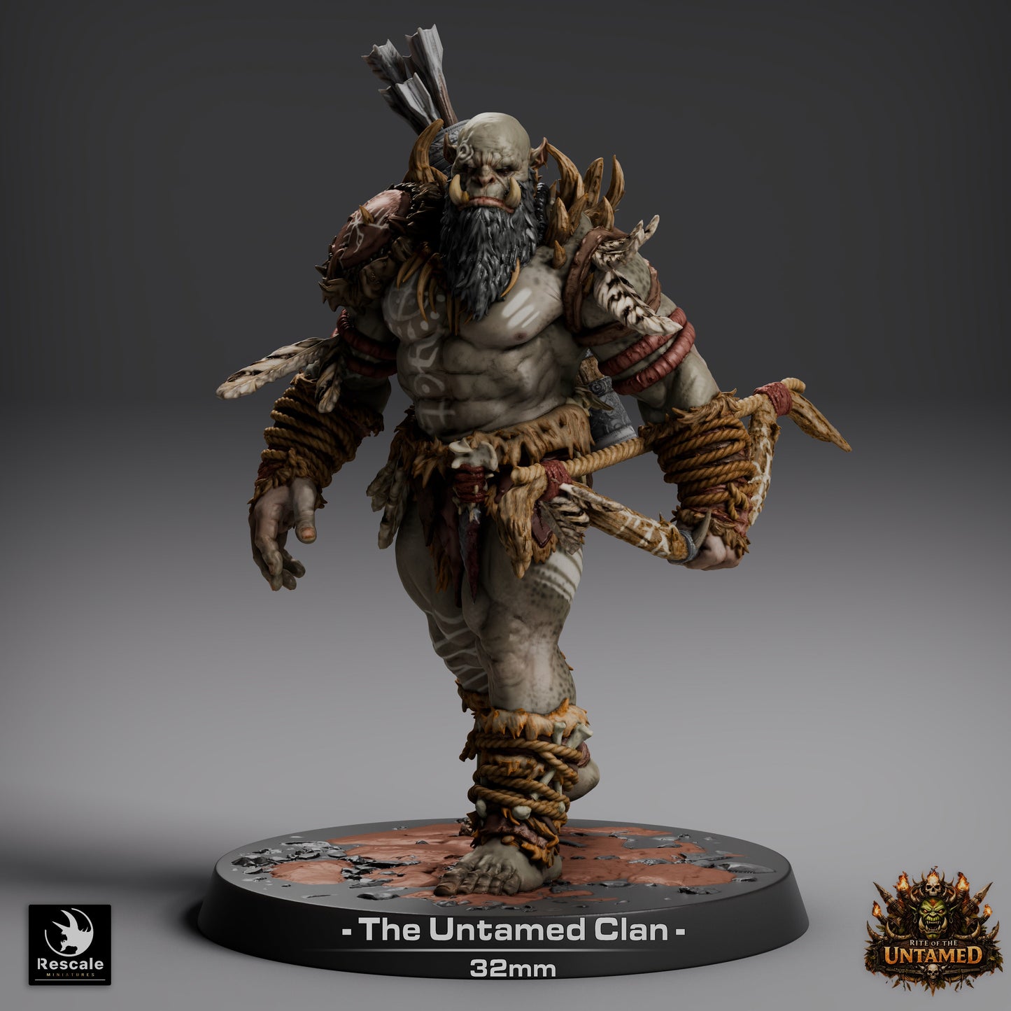 Pack: Orcs of the Untamed Clan | 16-Pack 12K Resin 32mm Warband