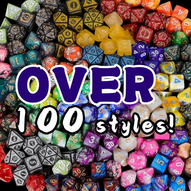 Mystery Dice Bag 7pc Polyhedral Lucky Dip D&D, PATHFINDER TTRPG