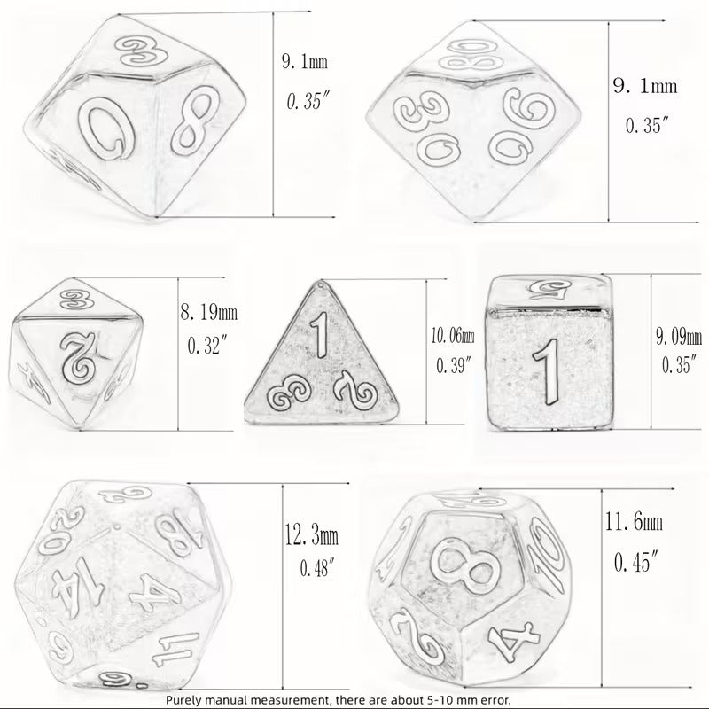 MINI Mystery D&D Dice Blind Bag 7pc Lucky Dip, PATHFINDER TTRPG