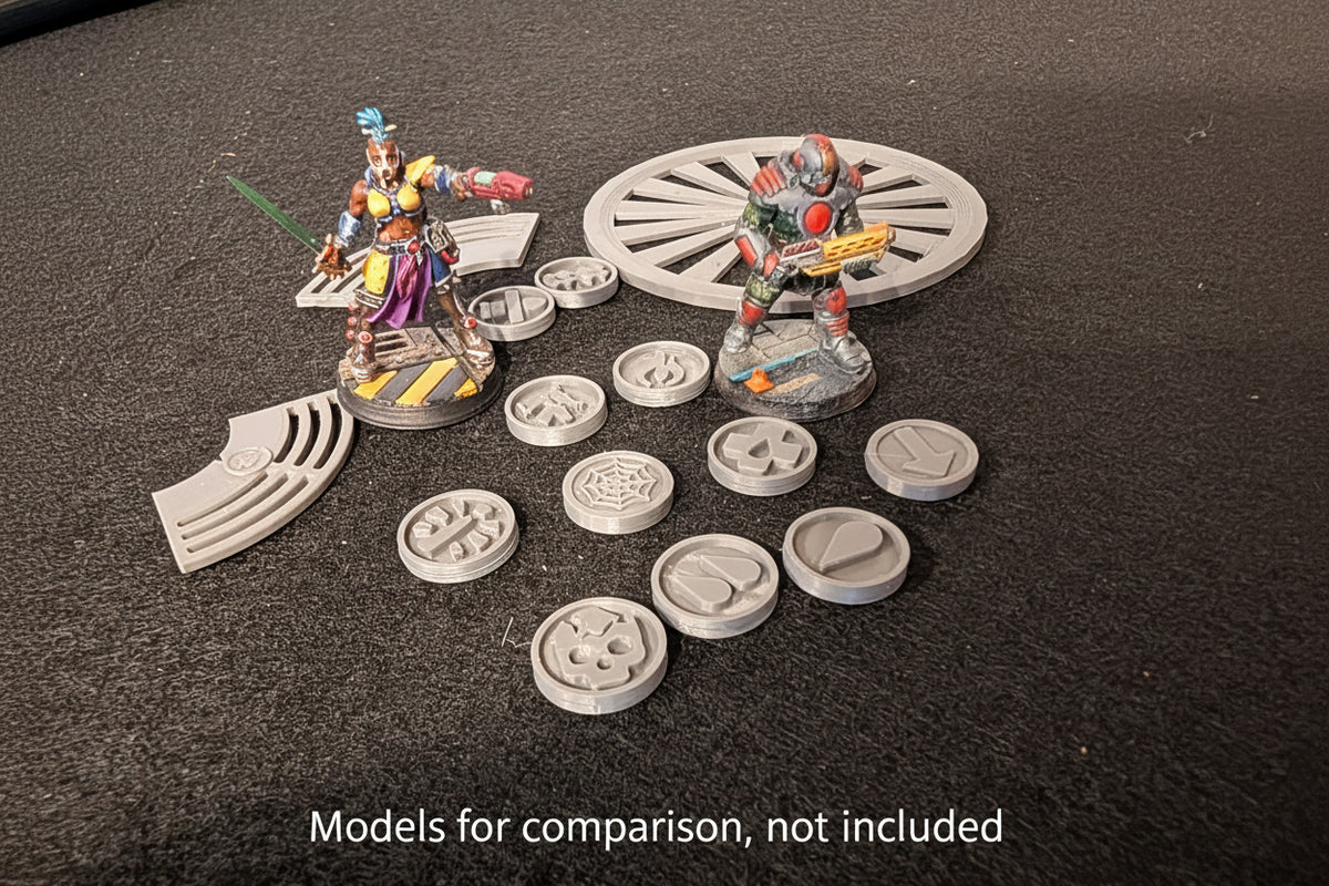 Necromunda Tokens, Templates & Facing Counters Set – 2026 / 2023