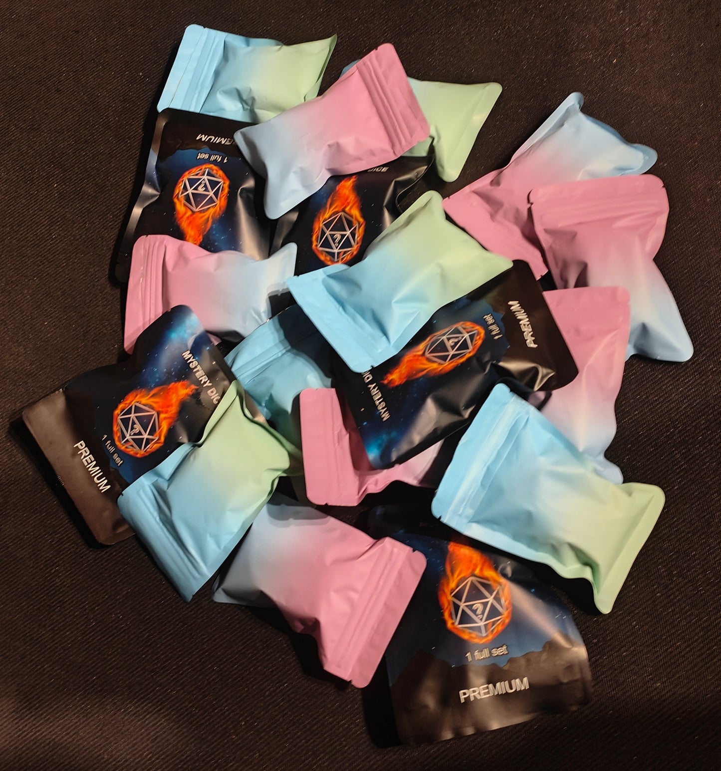 Mystery D&D Dice Blind Bag 7pc Lucky Dip, PATHFINDER TTRPG