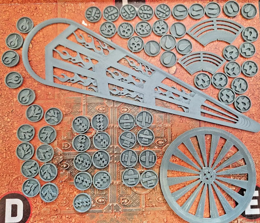 Necromunda Tokens, Templates and Facing Counters Set